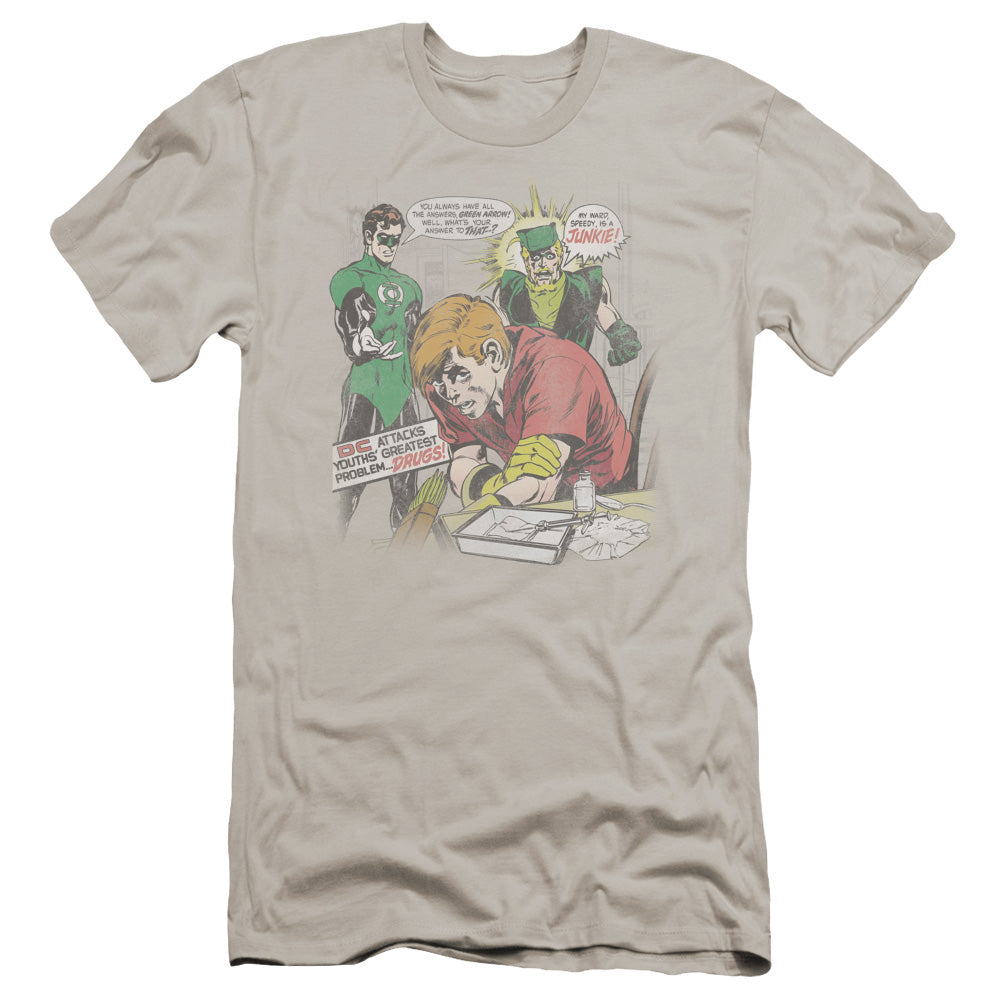 Green Lantern/speedy Junkie-premuim Canvas Adult Slim Fit 30/1-silver