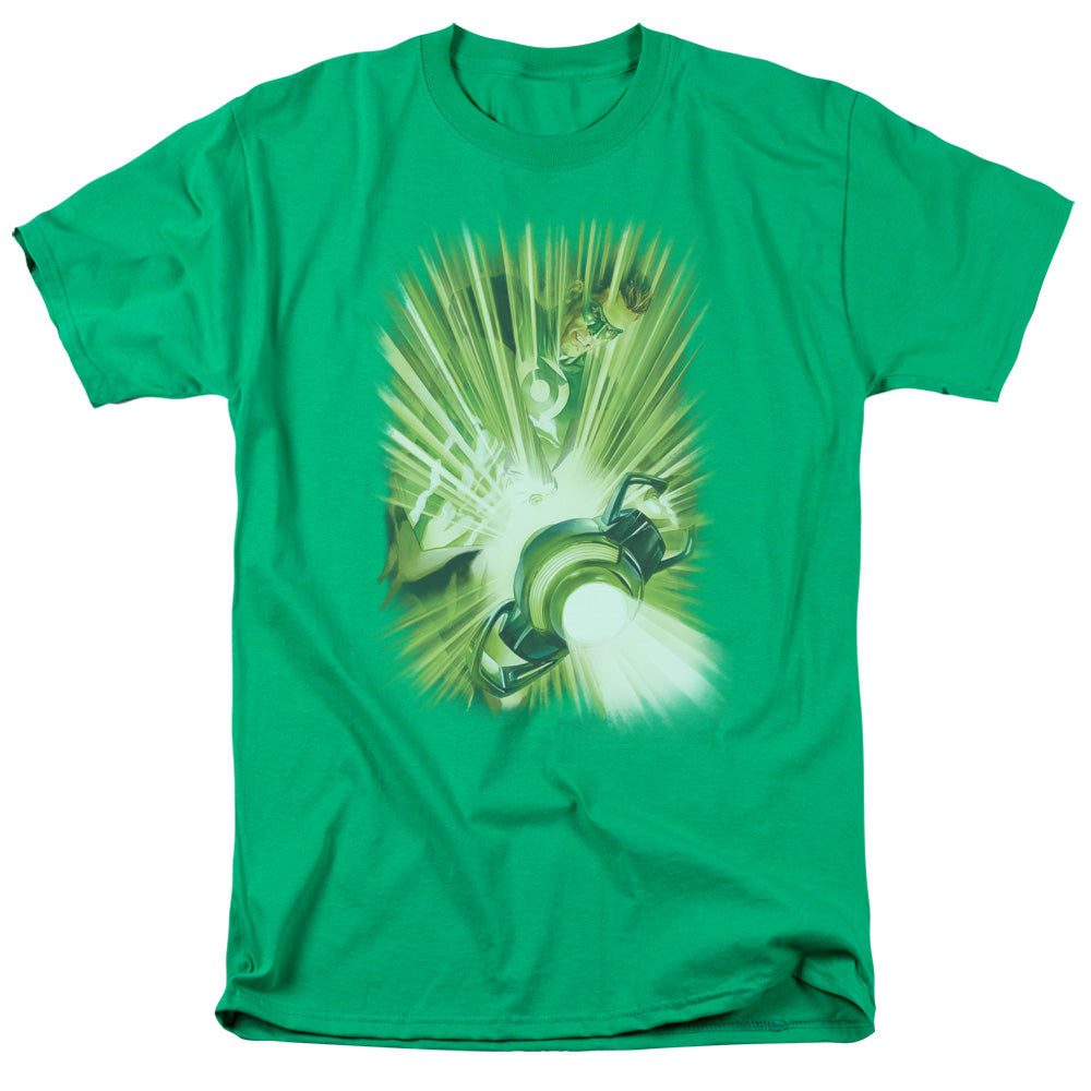 Green Lantern/lanterns Light - S/s Adult 18/1 - Kelly Green