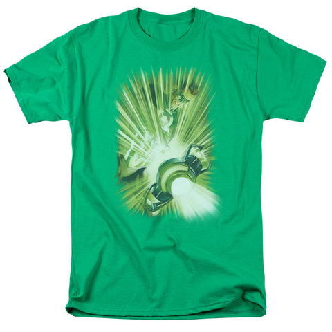 Green Lantern/lanterns Light - S/s Adult 18/1 - Kelly Green