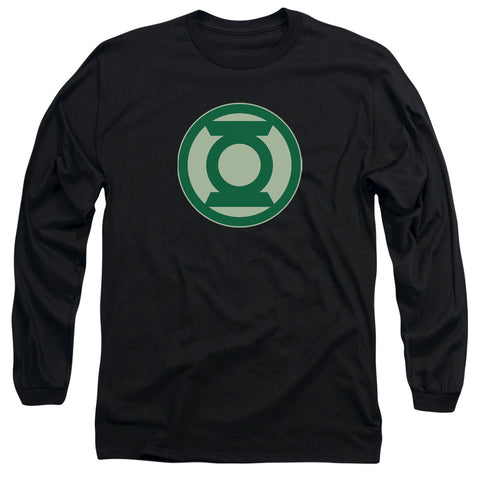 Green Lantern/green Symbol - L/s Adult 18/1 - Black