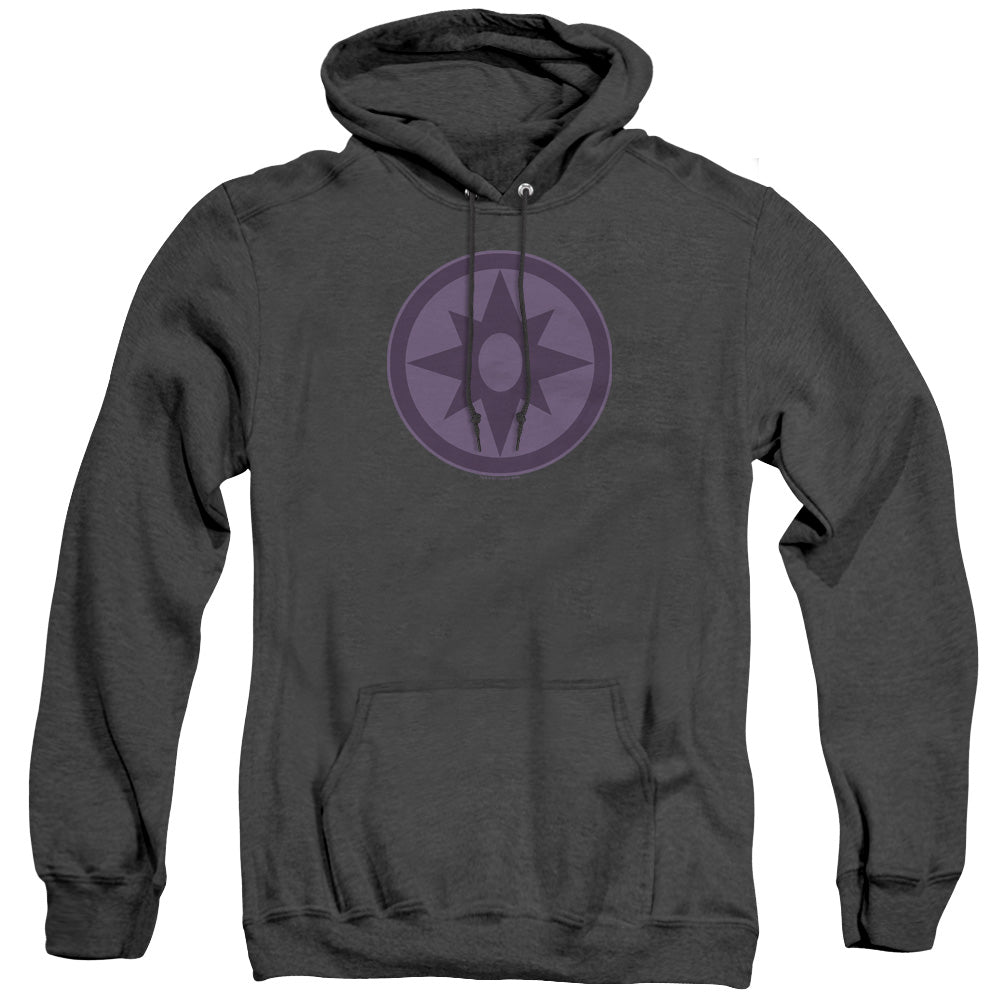 Green Lantern/sapphire Symbol - Adult Heather Hoodie - Black