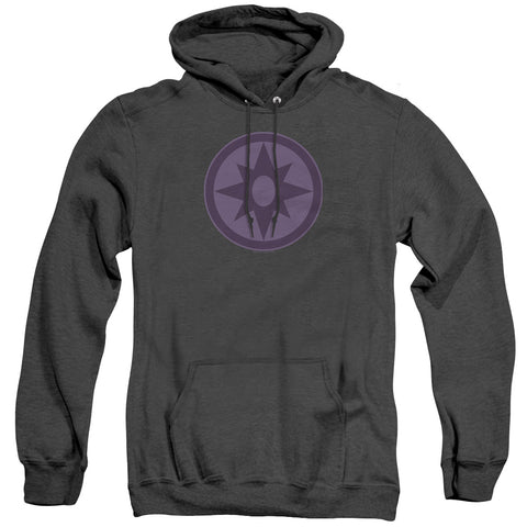 Green Lantern/sapphire Symbol - Adult Heather Hoodie - Black