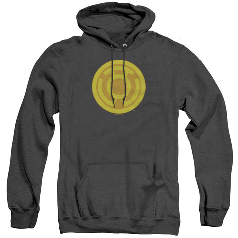 Green Lantern/yellow Symbol - Adult Heather Hoodie - Black