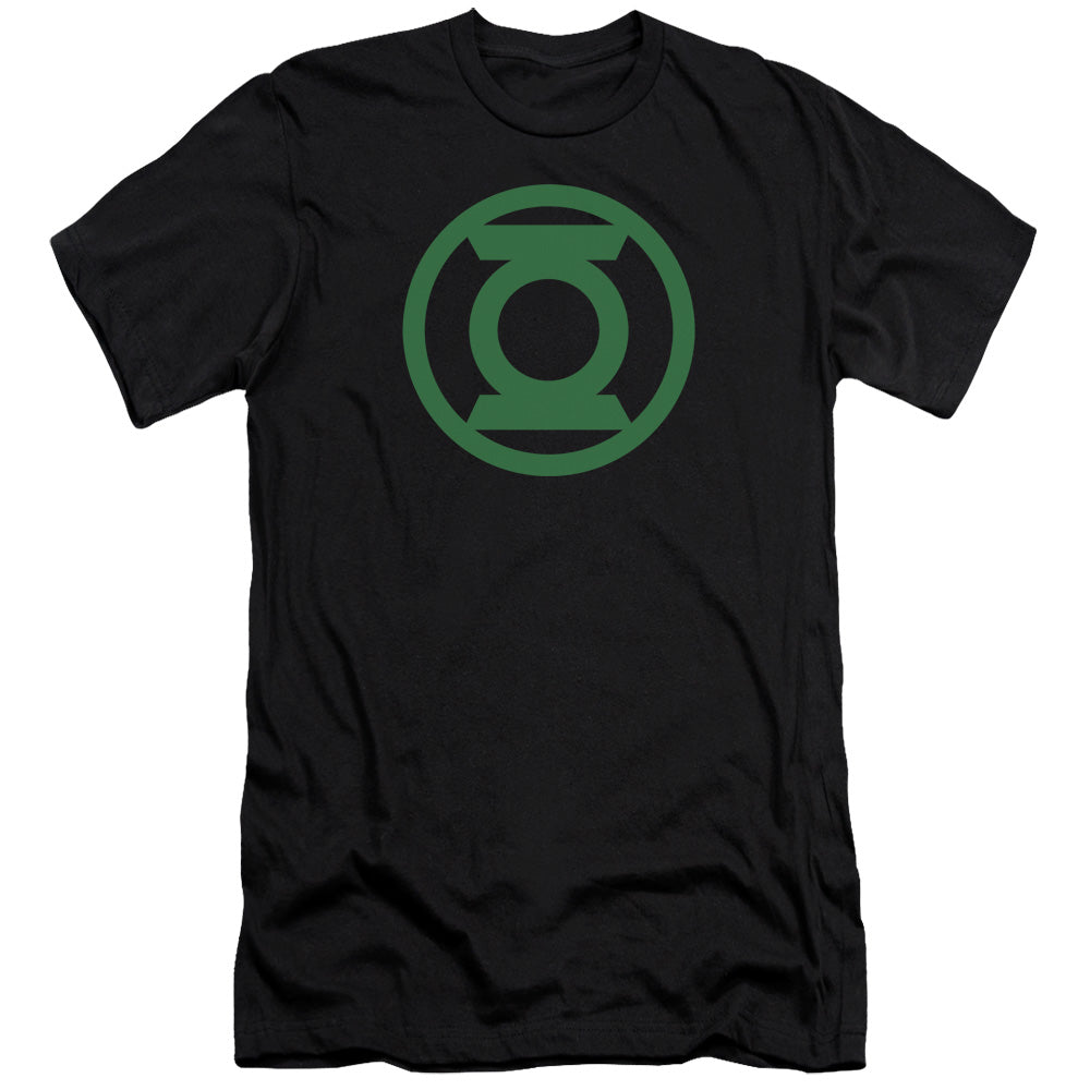 Green Lantern/green Emblem - S/s Adult 30/1 - Black