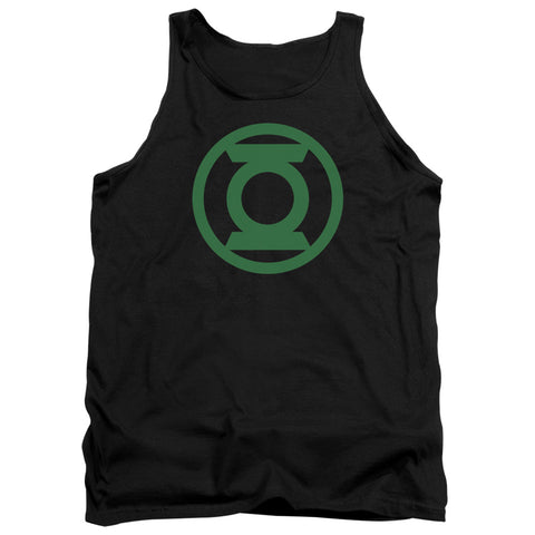 Green Lantern/green Emblem - Adult Tank - Black