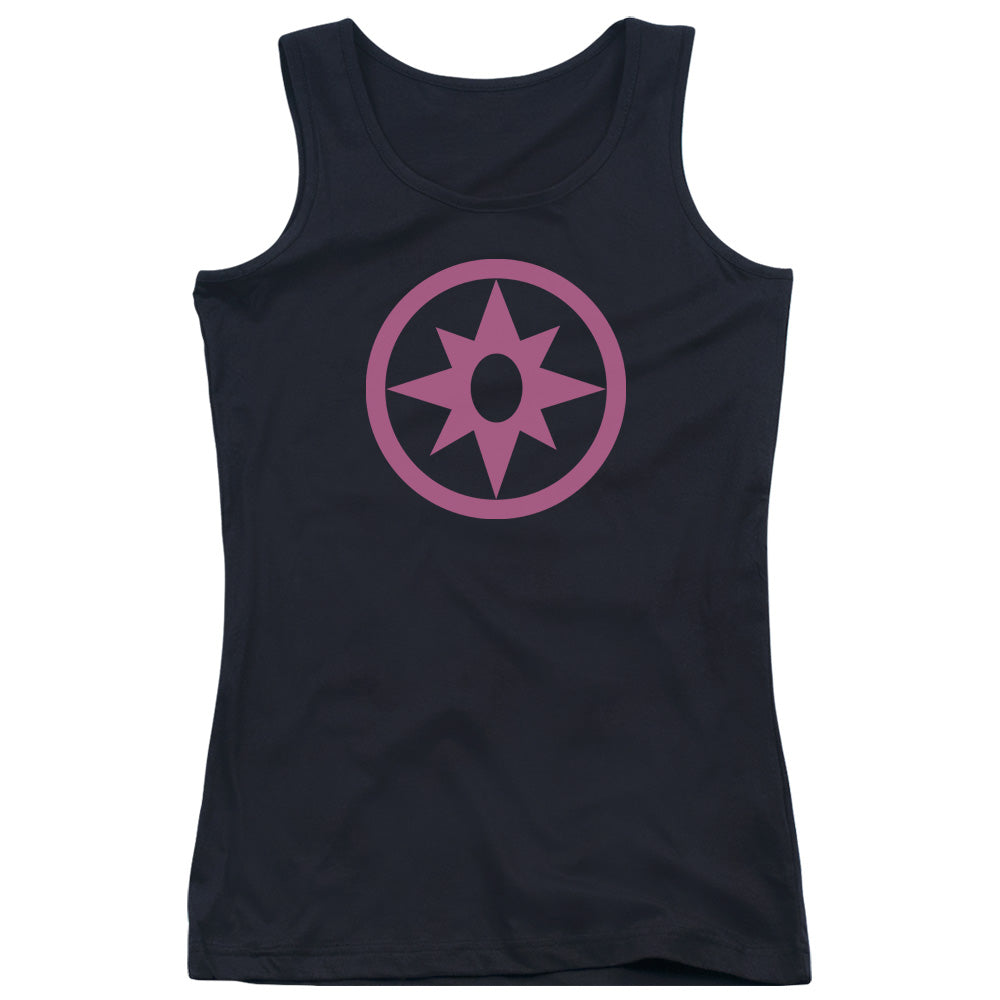 Green Lantern/pink Emblem - Juniors Tank Top - Black