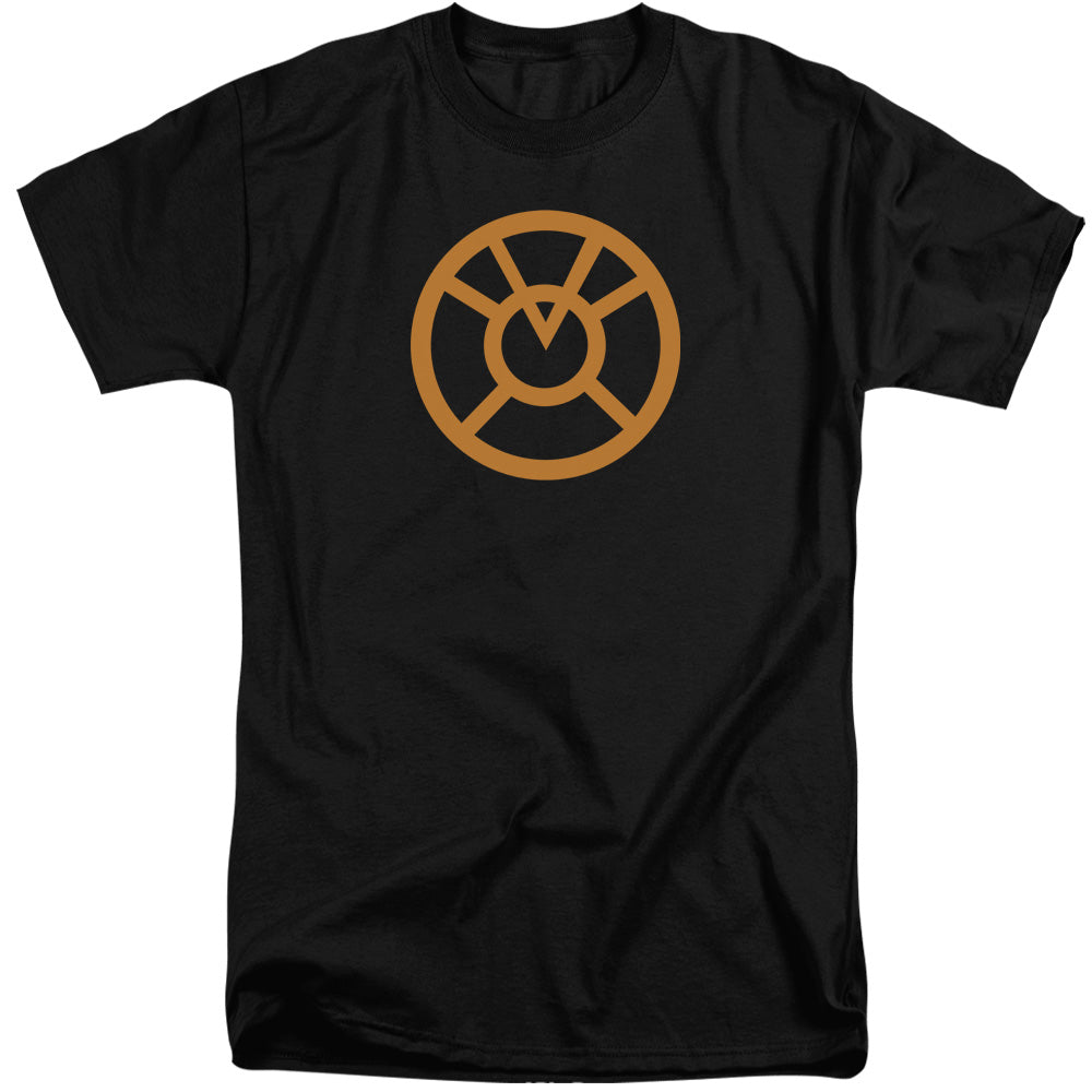 Green Lantern/orange Emblem-s/s Adult Tall-black