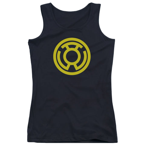 Green Lantern/yellow Emblem - Juniors Tank Top - Black