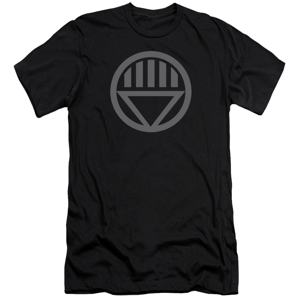 Green Lantern/grey Emblem - S/s Adult 30/1 - Black