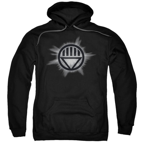 Green Lantern/black Glow-adult Pull-over Hoodie-black