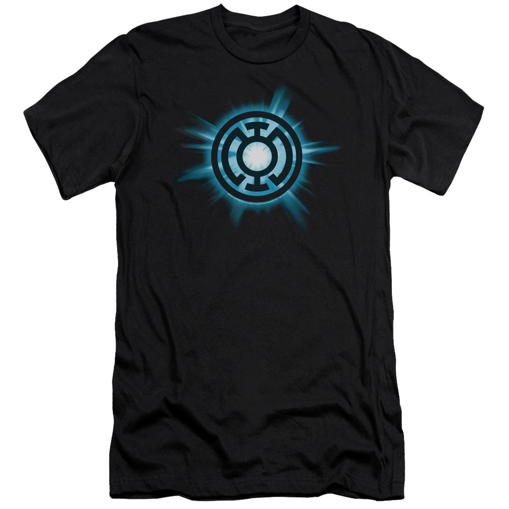 Green Lantern/blue Glow-premuim Canvas Adult Slim Fit 30/1-black