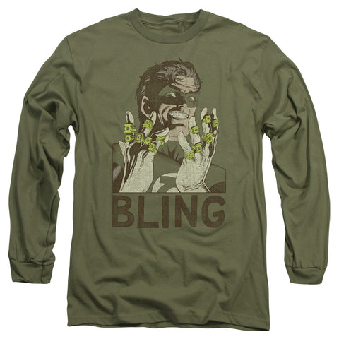 Green Lantern/bling Bling - L/s Adult 18/1 - Military Green