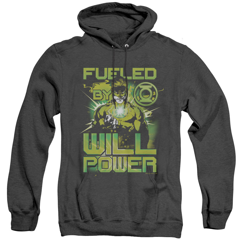 Green Lantern/fueled - Adult Heather Hoodie - Black