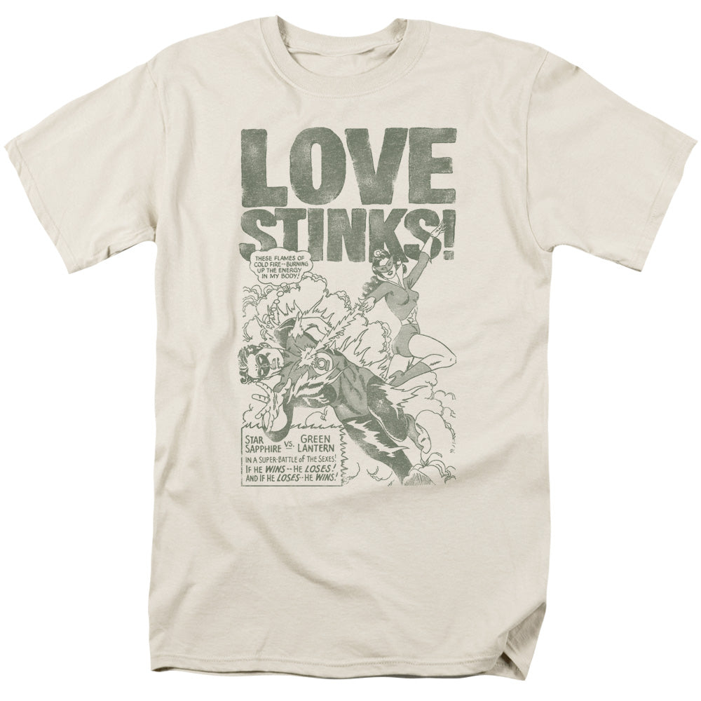 Green Lantern/love Stinks - S/s Adult 18/1 - Cream