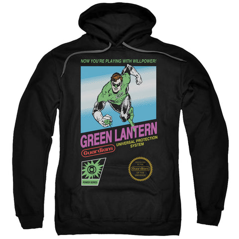 Green Lantern/box Art-adult Pull-over Hoodie-black