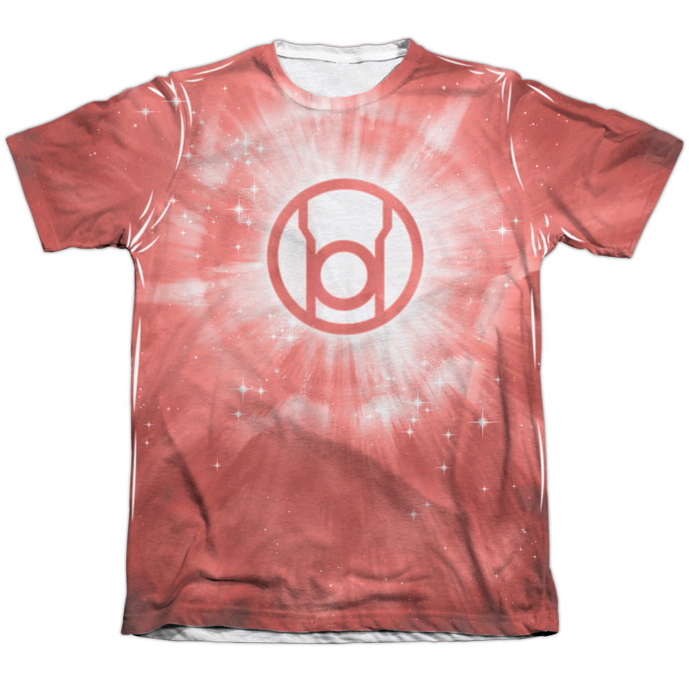 Green Lantern/red Energy - Adult 65/35 Poly/cotton S/s Tee - White