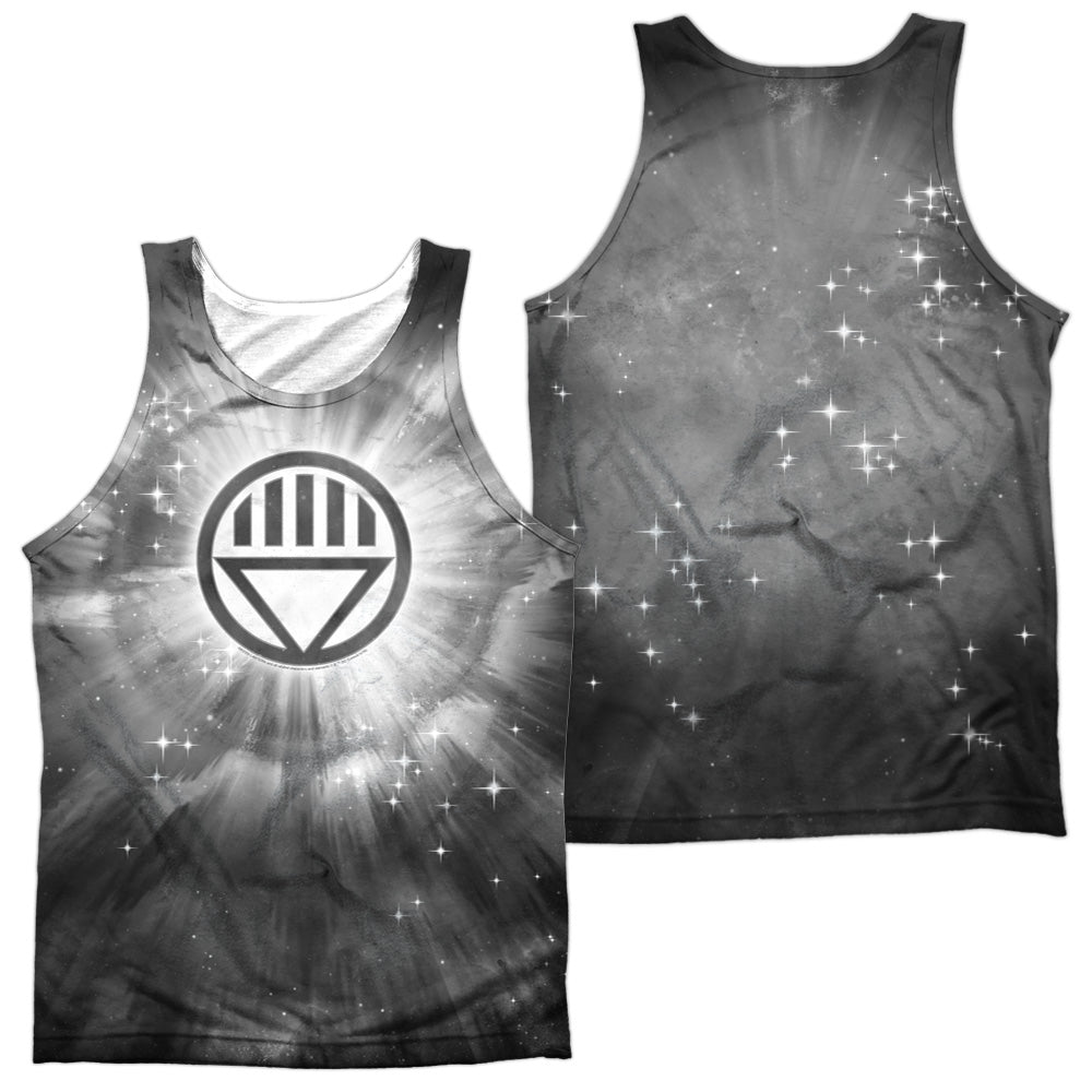 Green Lantern/black Energy-adult 100% Poly Tank Top-white