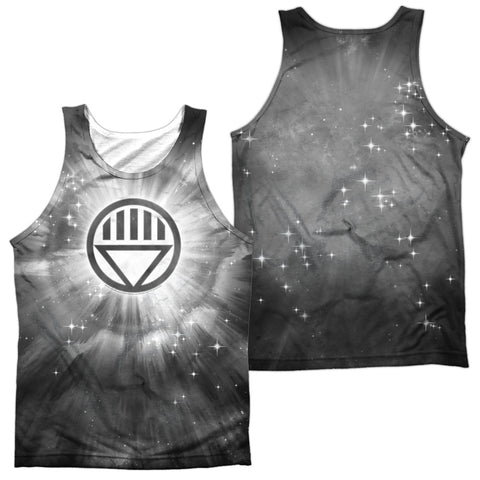 Green Lantern/black Energy-adult 100% Poly Tank Top-white