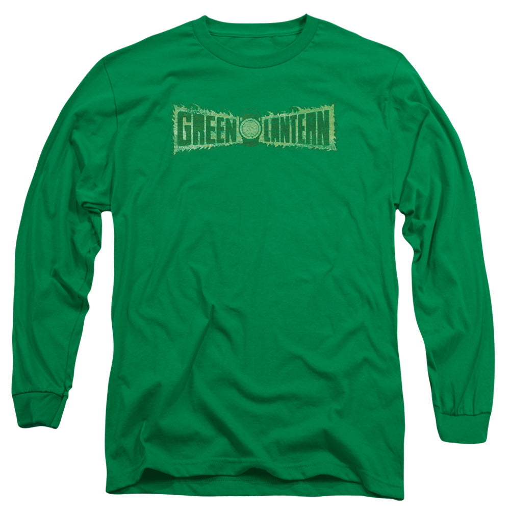 Green Lantern/flame Logo-l/s Adult 18/1-kelly Green