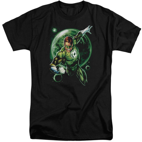 Green Lantern/galaxy Glow-s/s Adult Tall-black