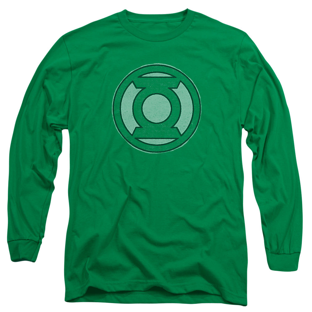 Green Lantern/hand Me Down-l/s Adult 18/1-kelly Green