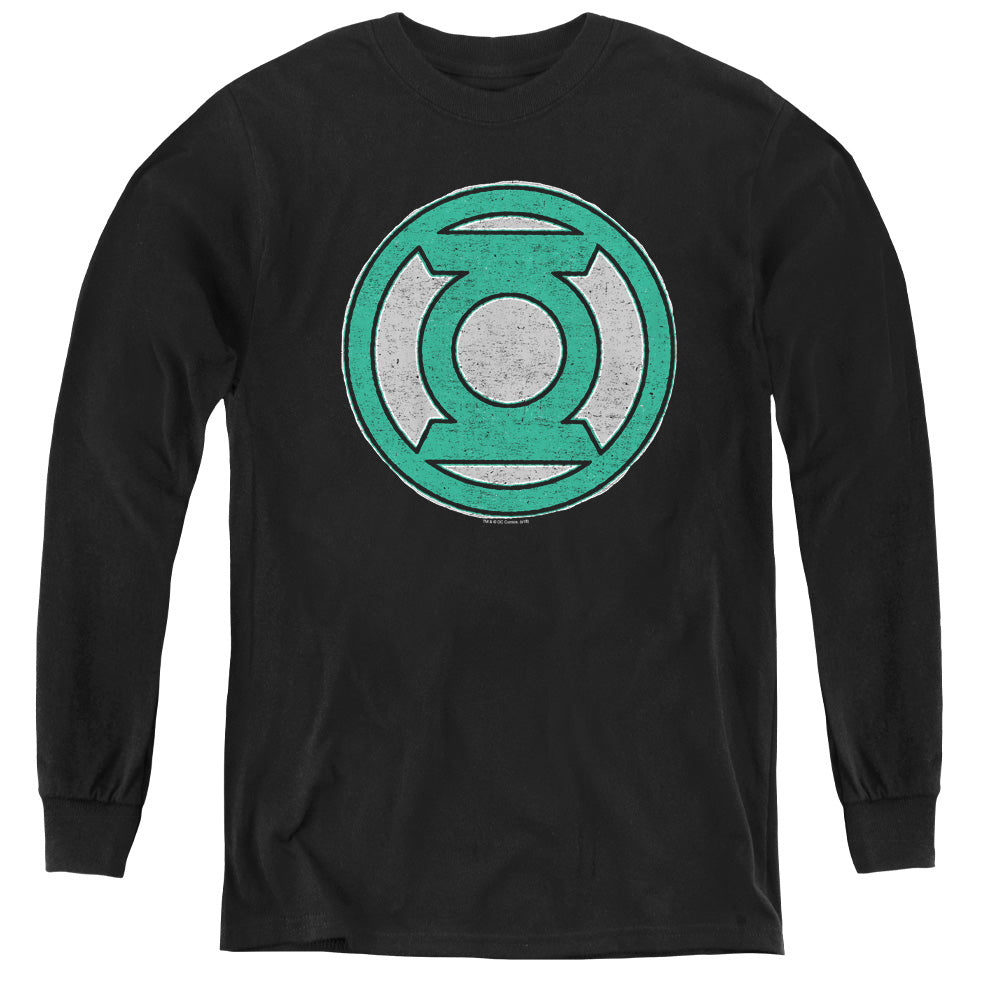 Green Lantern/hand Me Down-youth Long Sleeve Tee-black