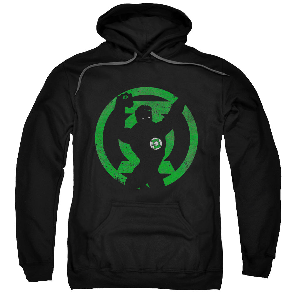 Dc/gl Symbol Knockout-adult Pull-over Hoodie-black