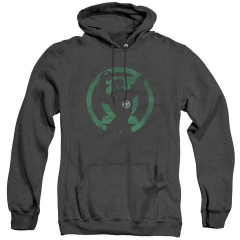 Dc/gl Symbol Knockout-adult Heather Hoodie-black