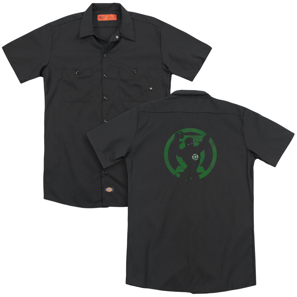 Dc/gl Symbol Knockout(back Print) - Adult Work Shirt - Black