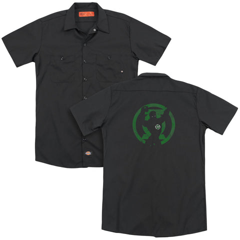 Dc/gl Symbol Knockout(back Print) - Adult Work Shirt - Black