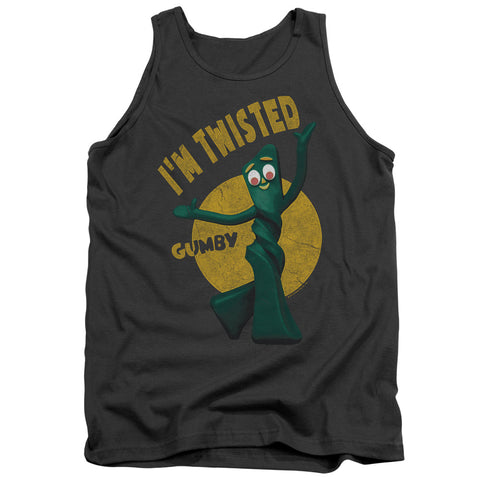 Gumby/twisted-adult Tank-charcoal