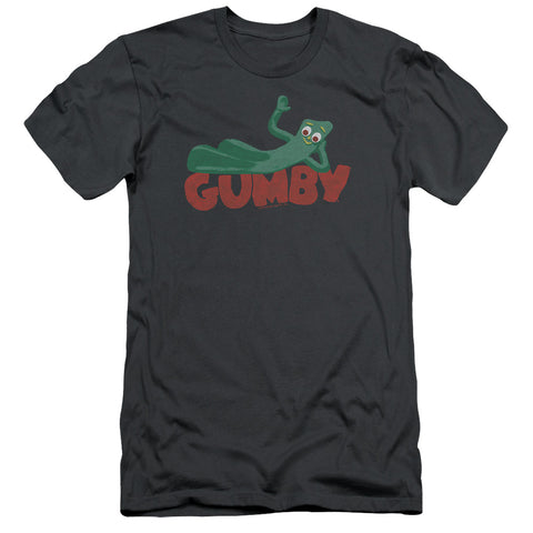 Gumby/on Logo - S/s Adult 30/1 - Charcoal