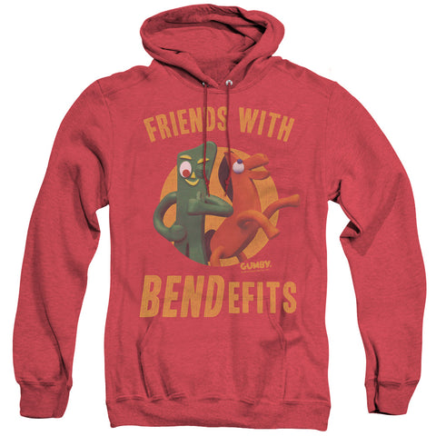 Gumby/bendefits - Adult Heather Hoodie - Red