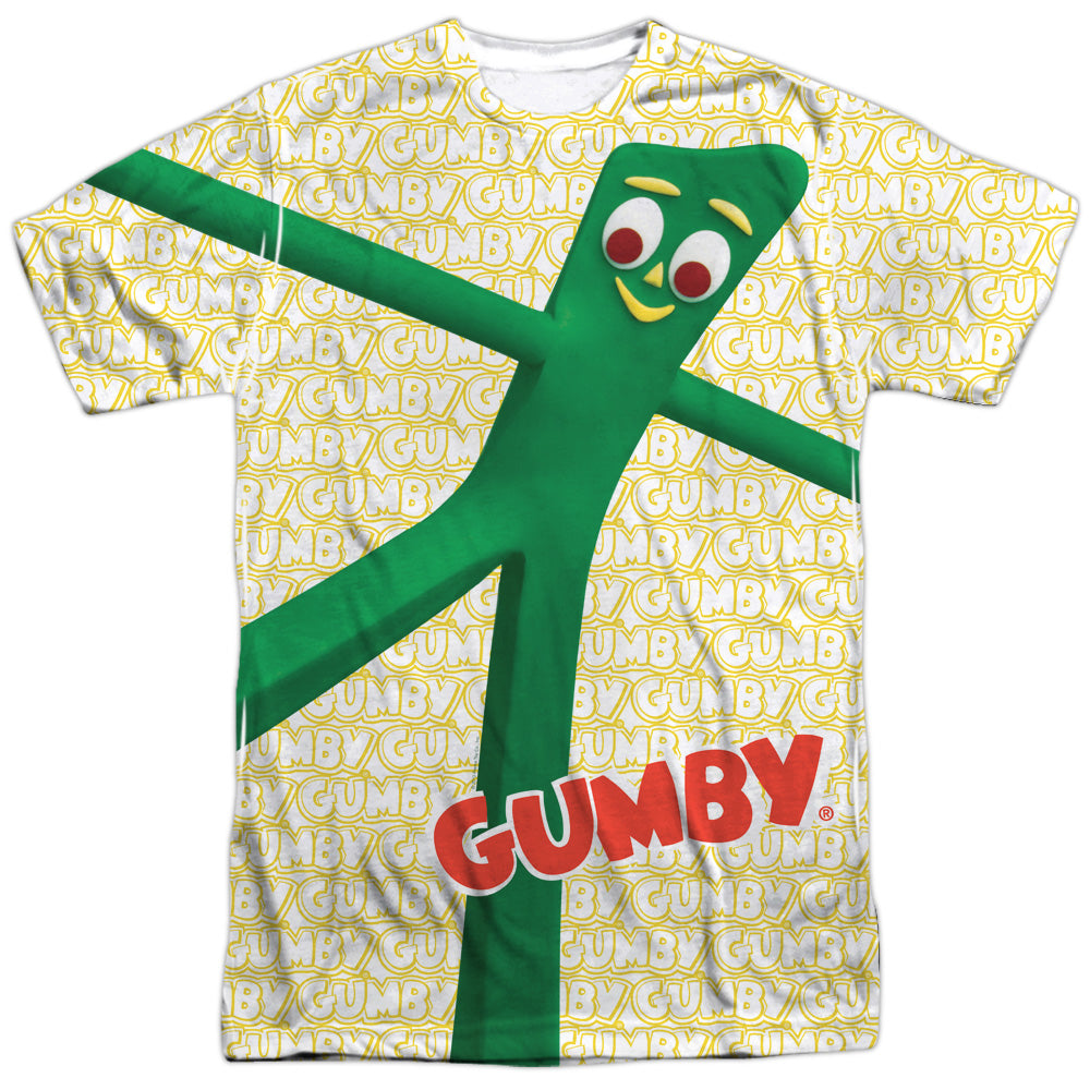 Gumby/stretched-s/s Adult Poly Crew-white