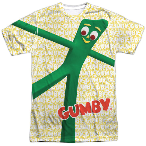 Gumby/stretched-s/s Adult Poly Crew-white