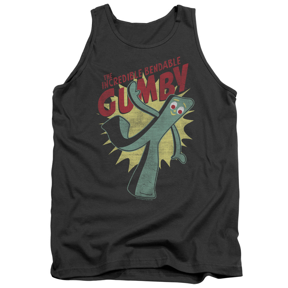 Gumby/bendable-adult Tank-charcoal