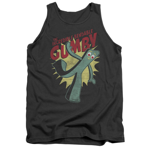 Gumby/bendable-adult Tank-charcoal