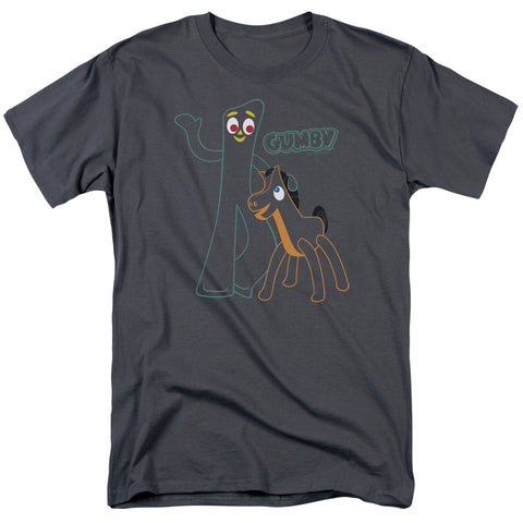Gumby/outlines-s/s Adult 18/1 - Charcoal