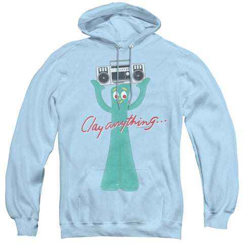 Gumby/clay Anything-adult Pull-over Hoodie-light Blue