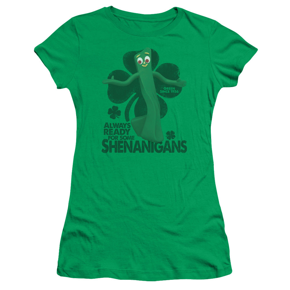 Gumby/shenanigans-s/s Junior Sheer-kelly Green