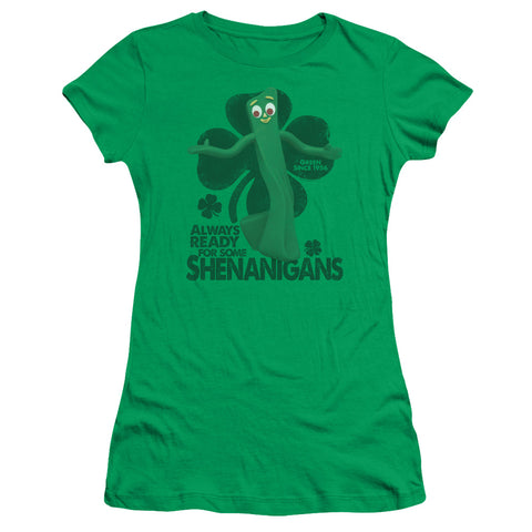 Gumby/shenanigans-s/s Junior Sheer-kelly Green