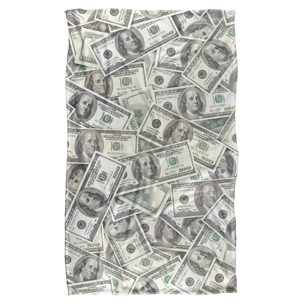 Hundred Dollar Bills-silky Touch Blanket-white