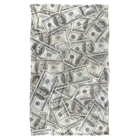 Hundred Dollar Bills-silky Touch Blanket-white