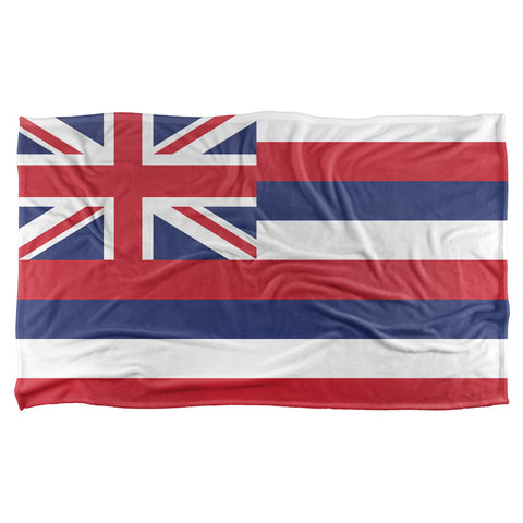 Hawaii Flag-silky Touch Blanket-white