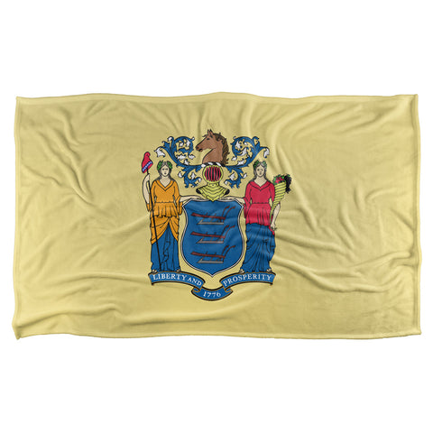 New Jersey Flag-silky Touch Blanket-white