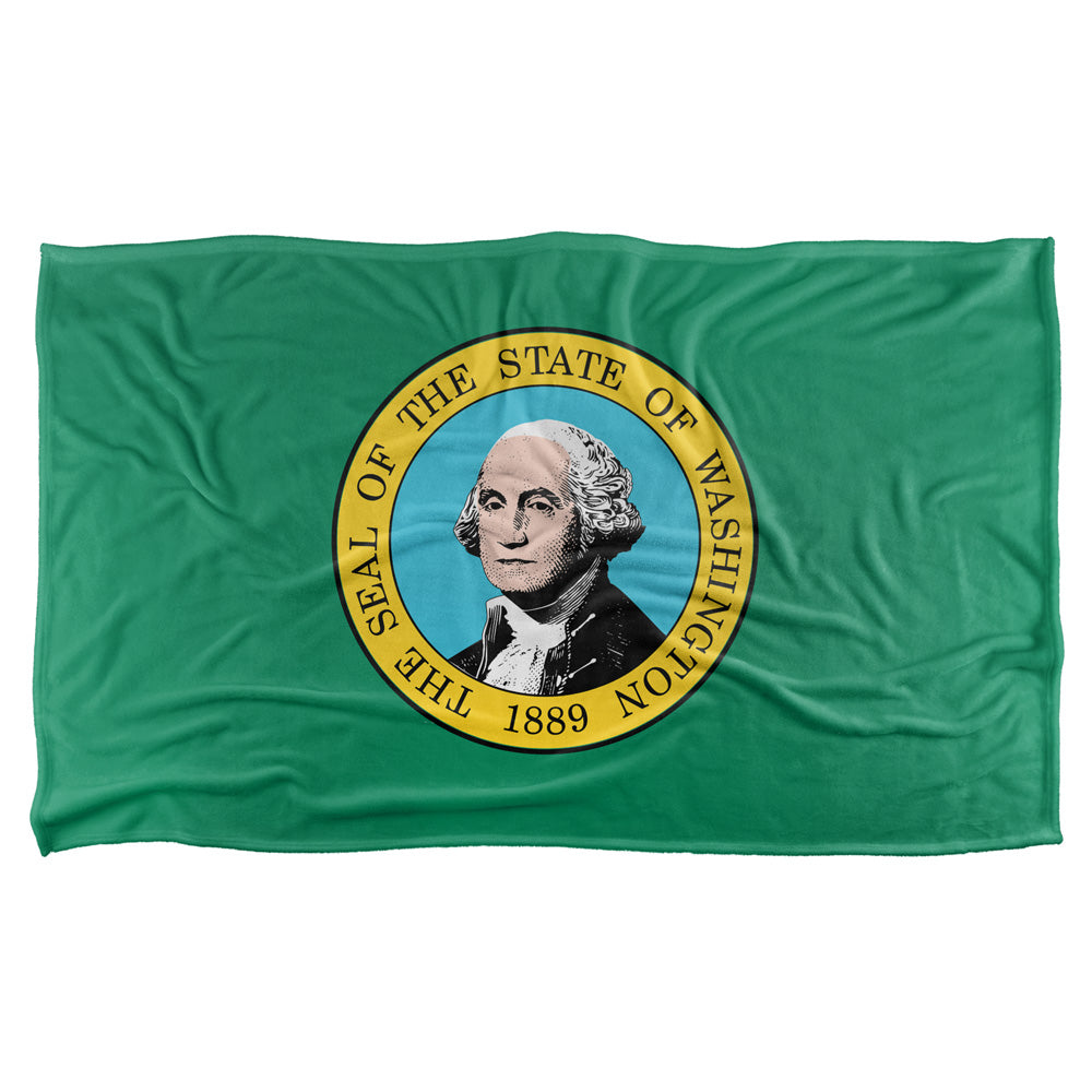 Washington Flag-silky Touch Blanket-white