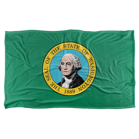 Washington Flag-silky Touch Blanket-white