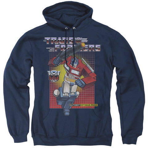 Transformers/optimus Prime-adult Pull-over Hoodie-navy