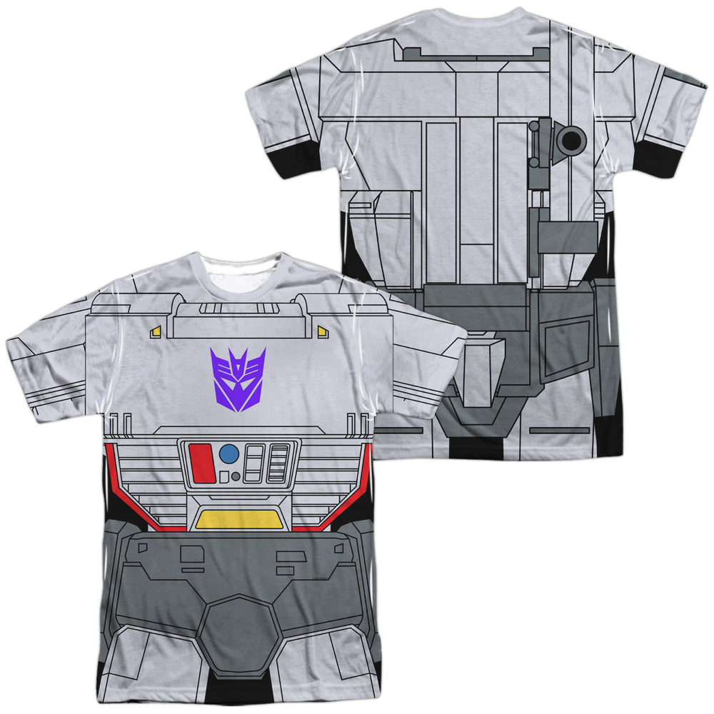 Transformers/megatron Costume (front/back Print)-s/s Adult Poly Crew-white