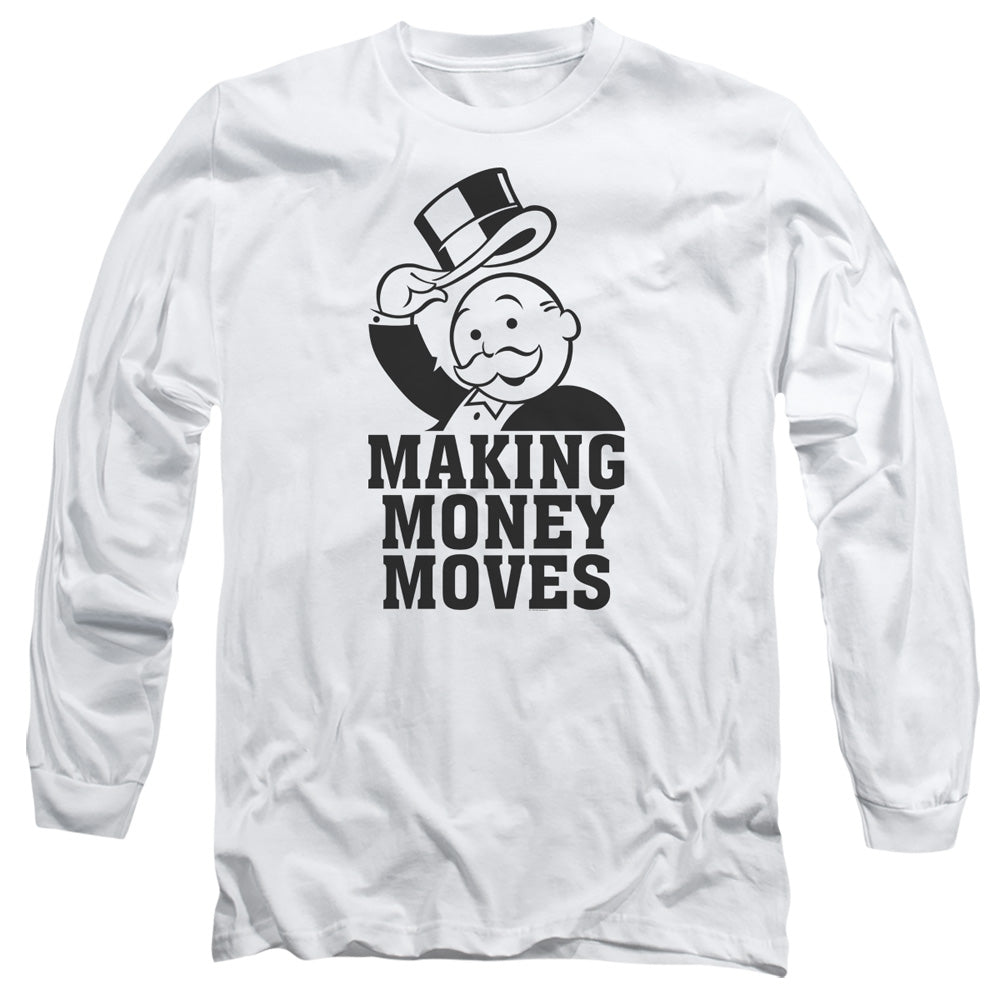 Monopoly/money Moves-l/s Adult 18/1-white